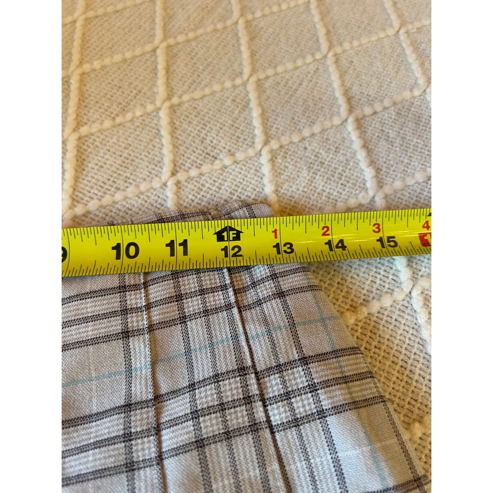 Windsor Plaid Pleated Mini Skirt Beige Blue Brown Women M Academia Preppy Y2K - Picture 6 of 7